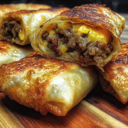 Cheeseburger Eggrolls