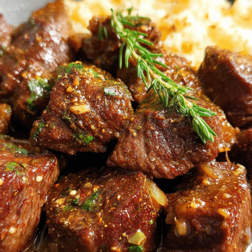 Slow Cooker Garlic Butter Beef Bites