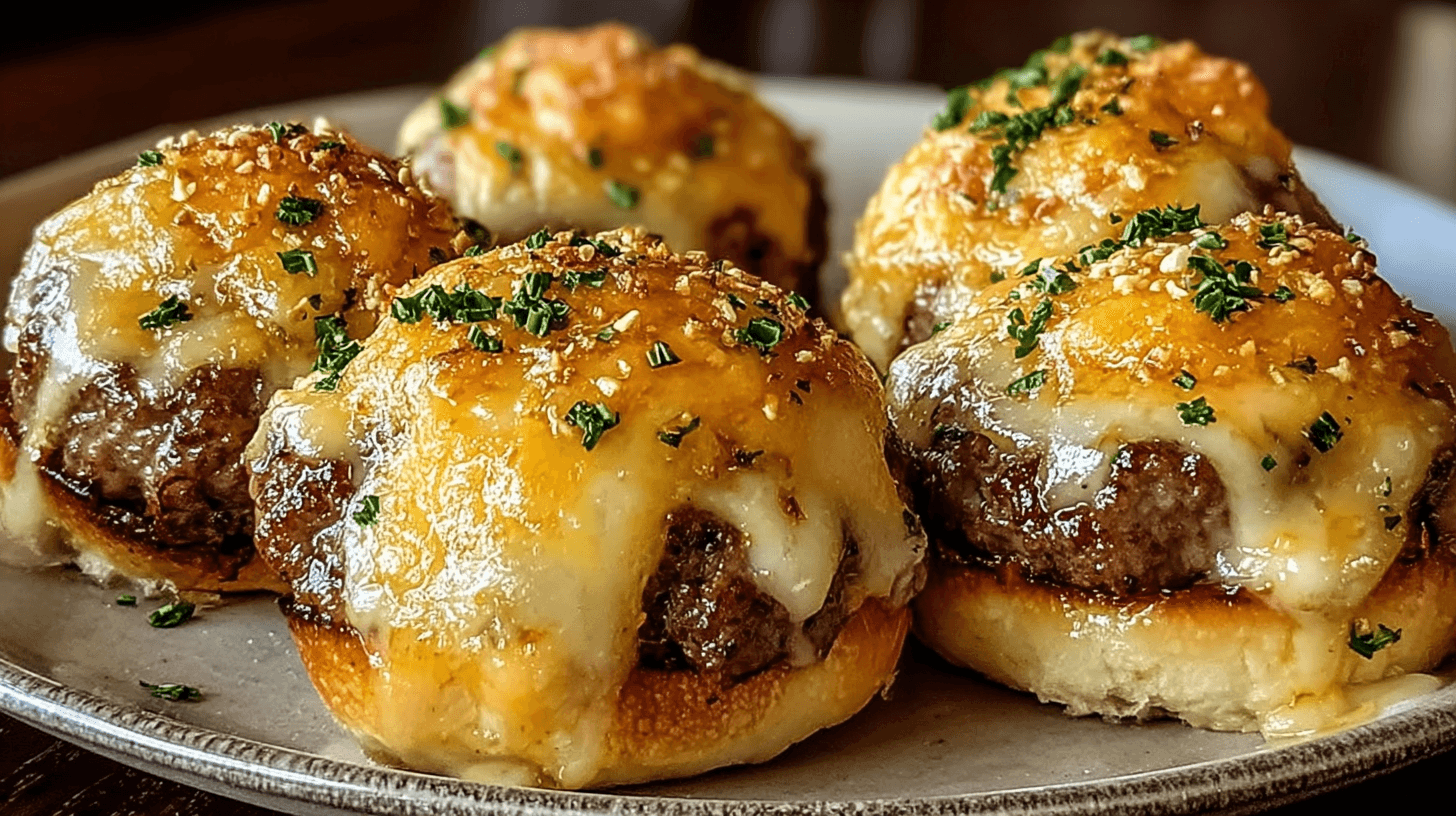 Irresistible Garlic Parmesan Cheeseburger Bombs