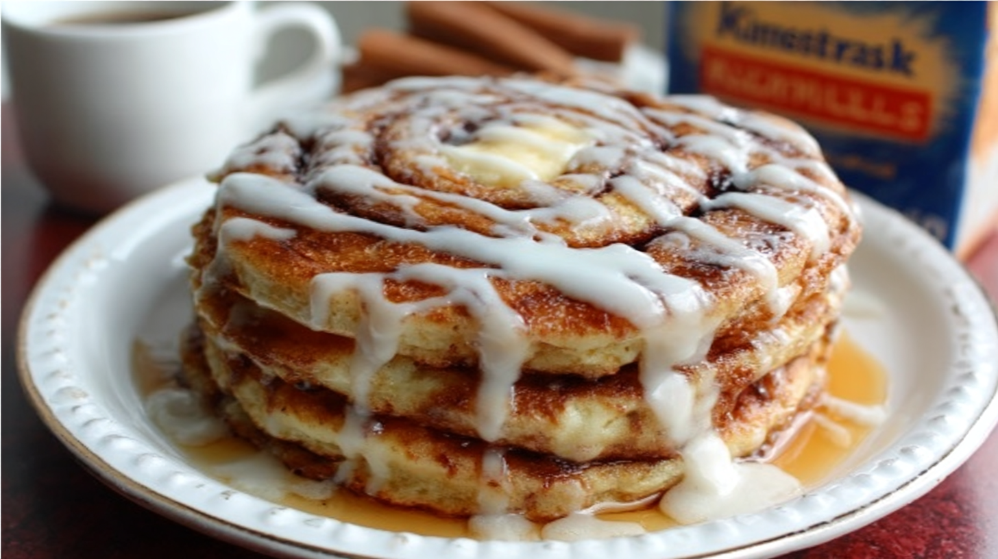 Cinnamon Roll Pancakes (Fluffy, Swirled & Perfect for Breakfast!)