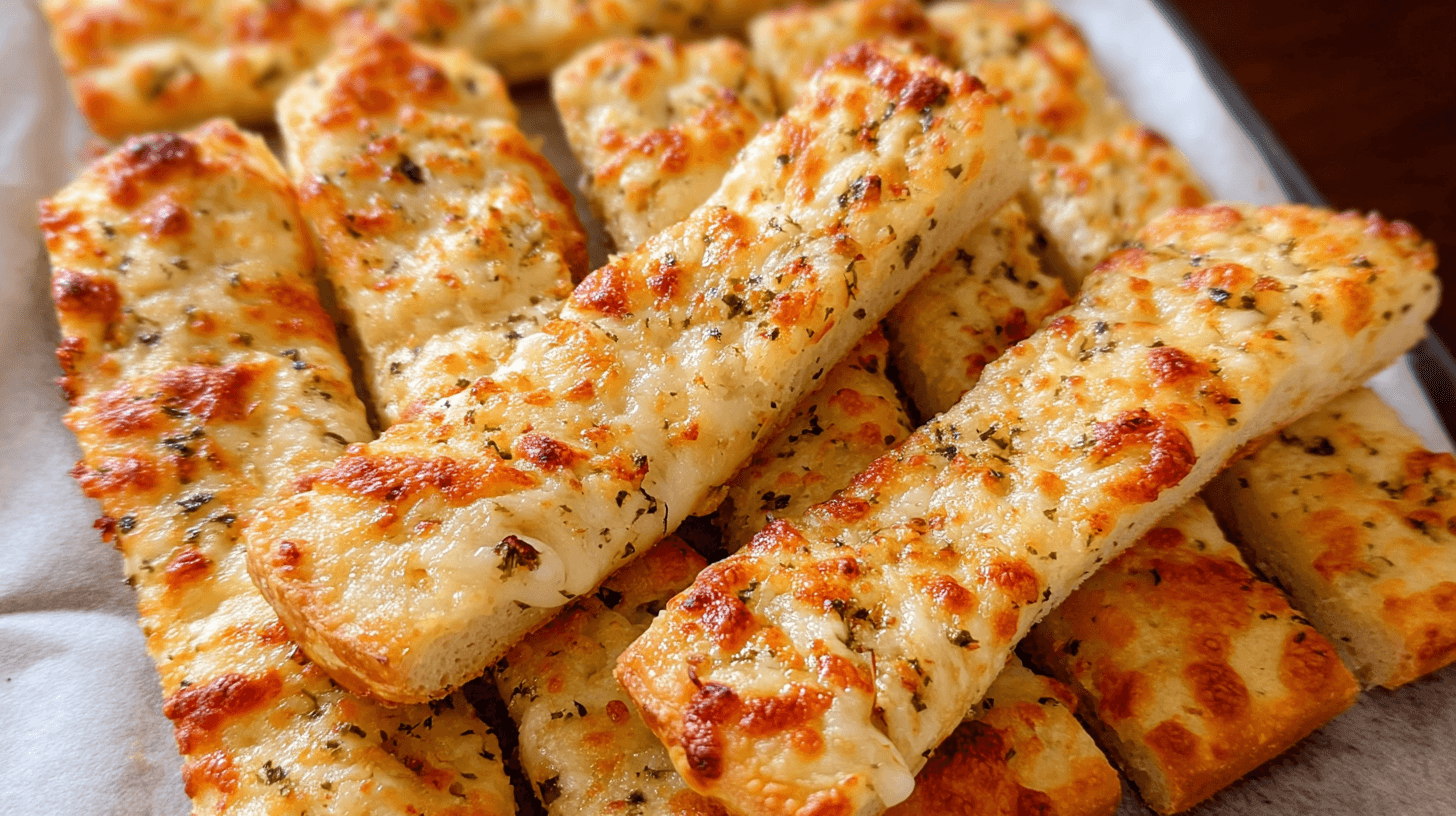 Homemade Cheesy Breadsticks