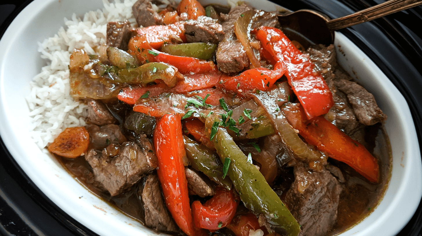 Crock Pot Pepper Steak