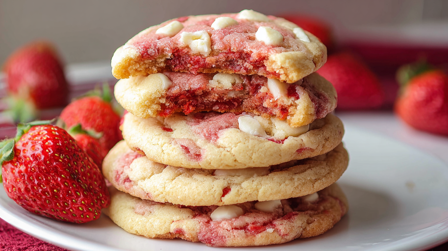 Strawberry Cheesecake Cookies