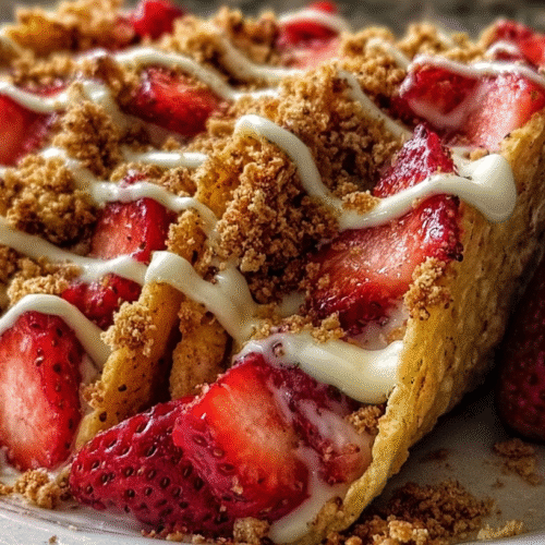 Strawberry Crunch Cheesecake Tacos