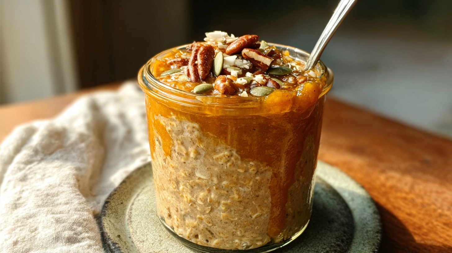 High Protein Pumpkin Overnight Oats