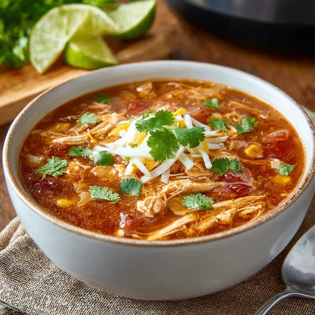 Crockpot Chicken Tortilla Soup