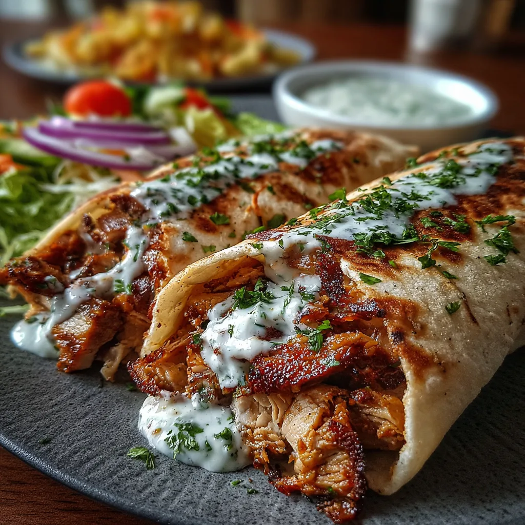 Chicken Shawarma with Garlic Sauce Recipe