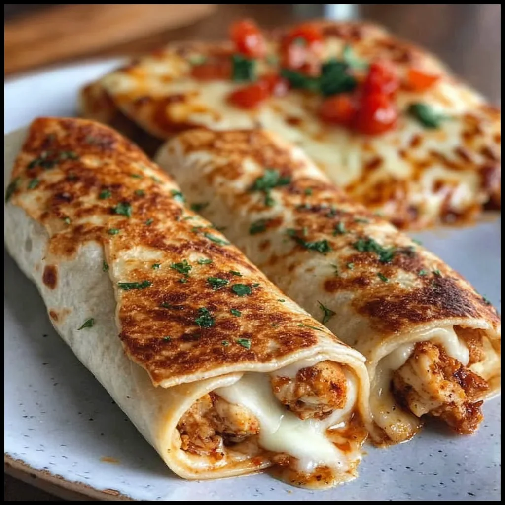 Air Fryer Chicken & Mozzarella Wraps